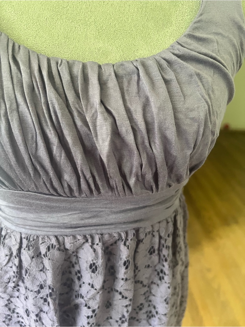 dELiA*s Purple Lace Scoop-Neck Mini Dress - Picture 6 of 7
